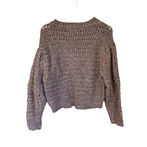 Universal Thread Goods Co. Open Chunky Knit Rust Brown Crop Sweater M - Picture 2 of 6